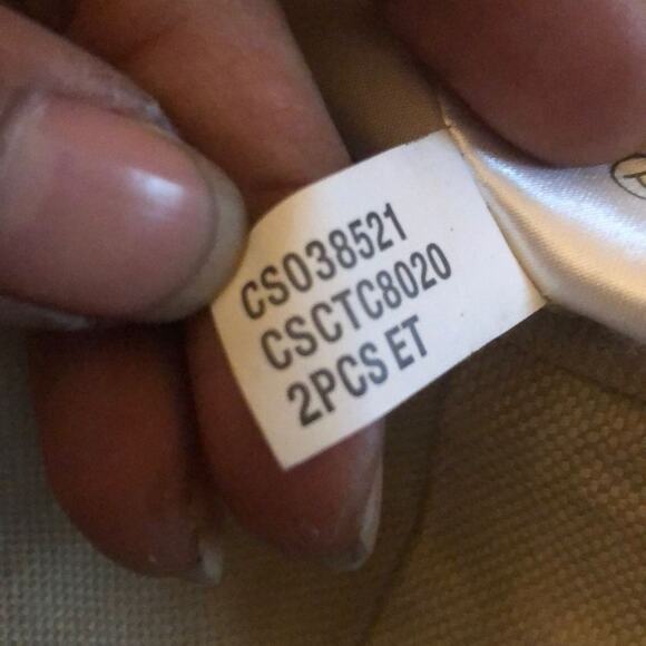 Calvin Klein Linen Pencil Skirt Size 2 Khaki Tan Workwear Minimalist Classic - Picture 10 of 12